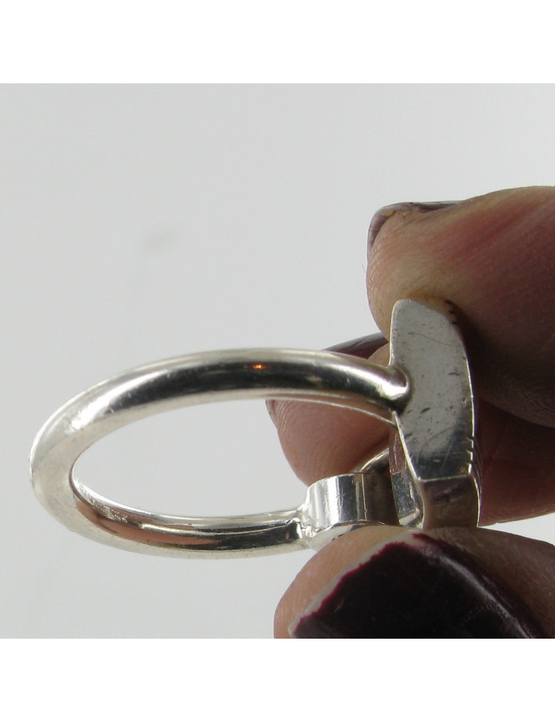 Bague argent massif cadenas HERMES