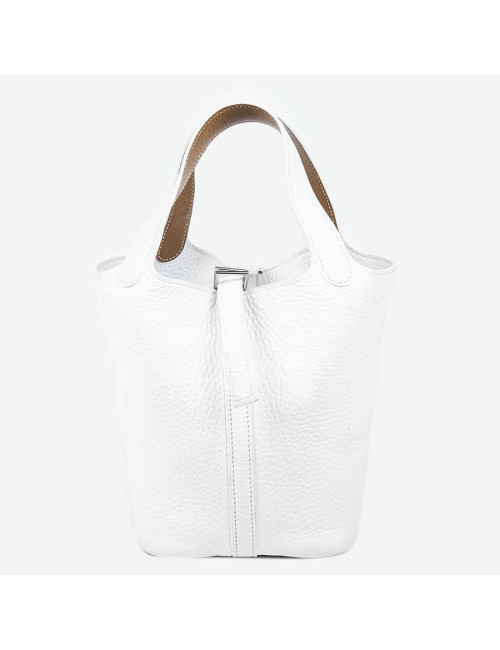 Mini sac Picotin HERMES blanc