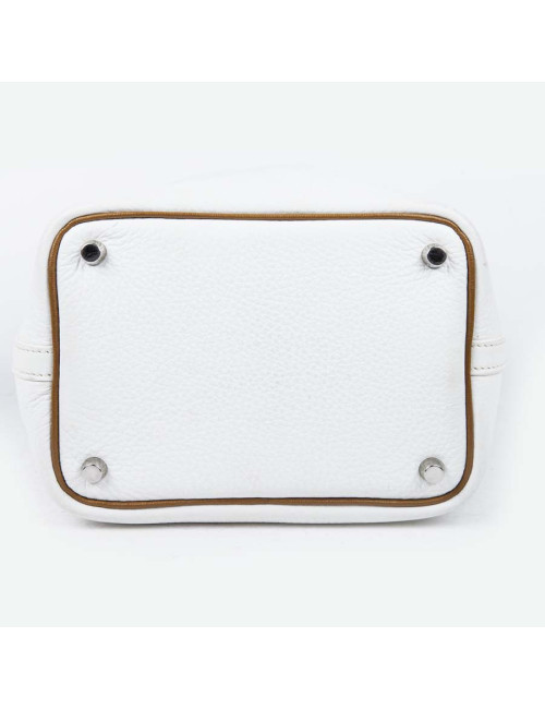 Mini sac Picotin HERMES blanc