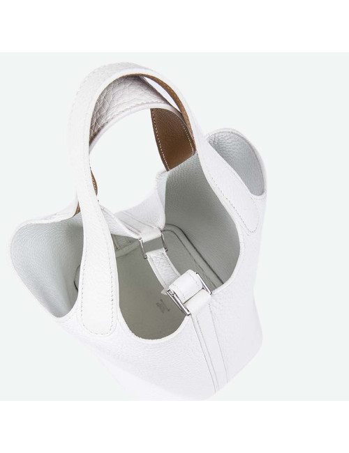 Mini white Peck HERMES bag