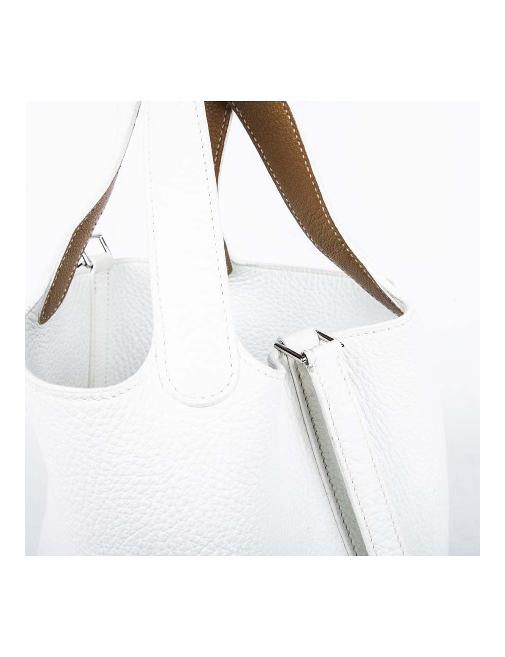Mini sac Picotin HERMES blanc