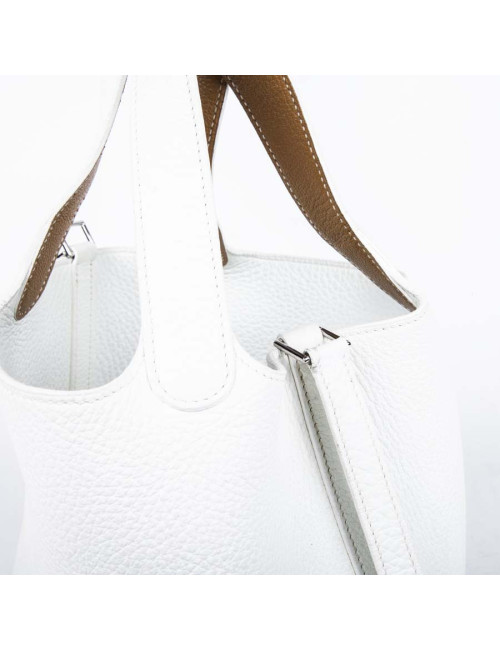 Mini white Peck HERMES bag