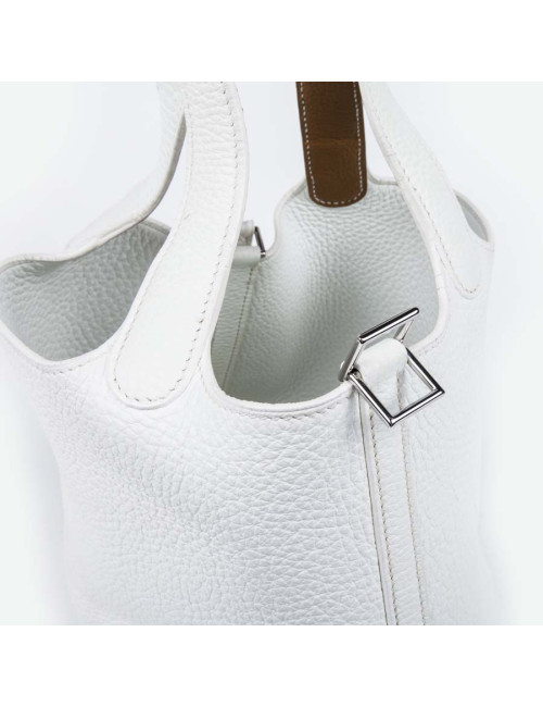 Mini sac Picotin HERMES blanc