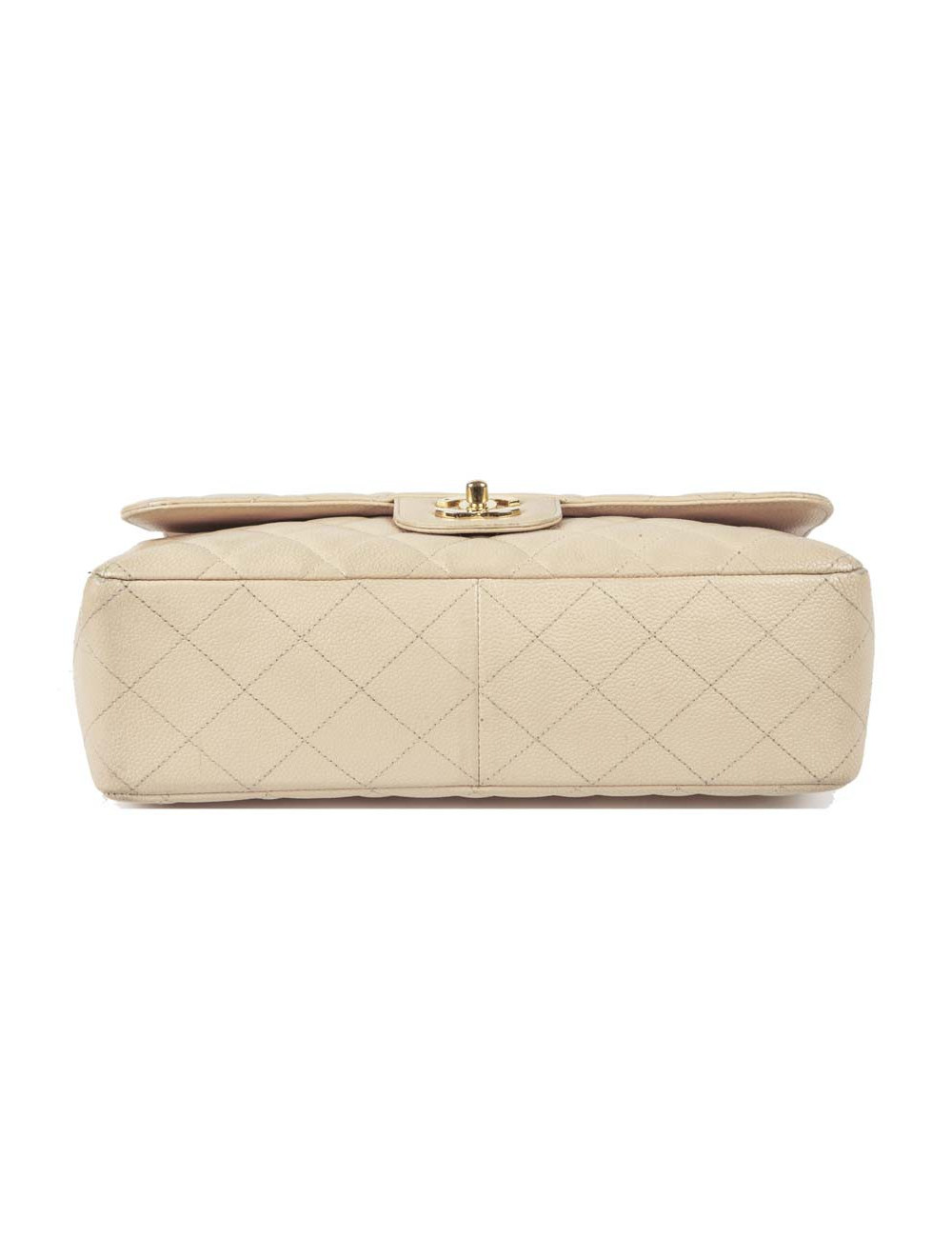 Sac Jumbo CHANEL en cuir caviar gold  doré