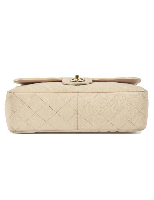 Sac Jumbo CHANEL en cuir caviar gold  doré