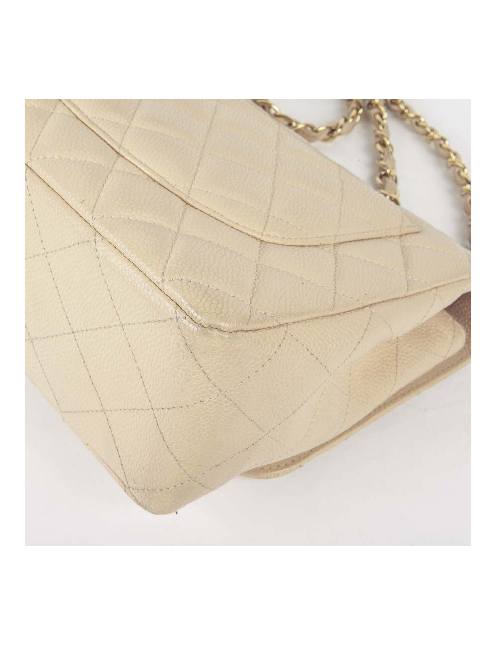 Sac Jumbo CHANEL en cuir caviar gold  doré