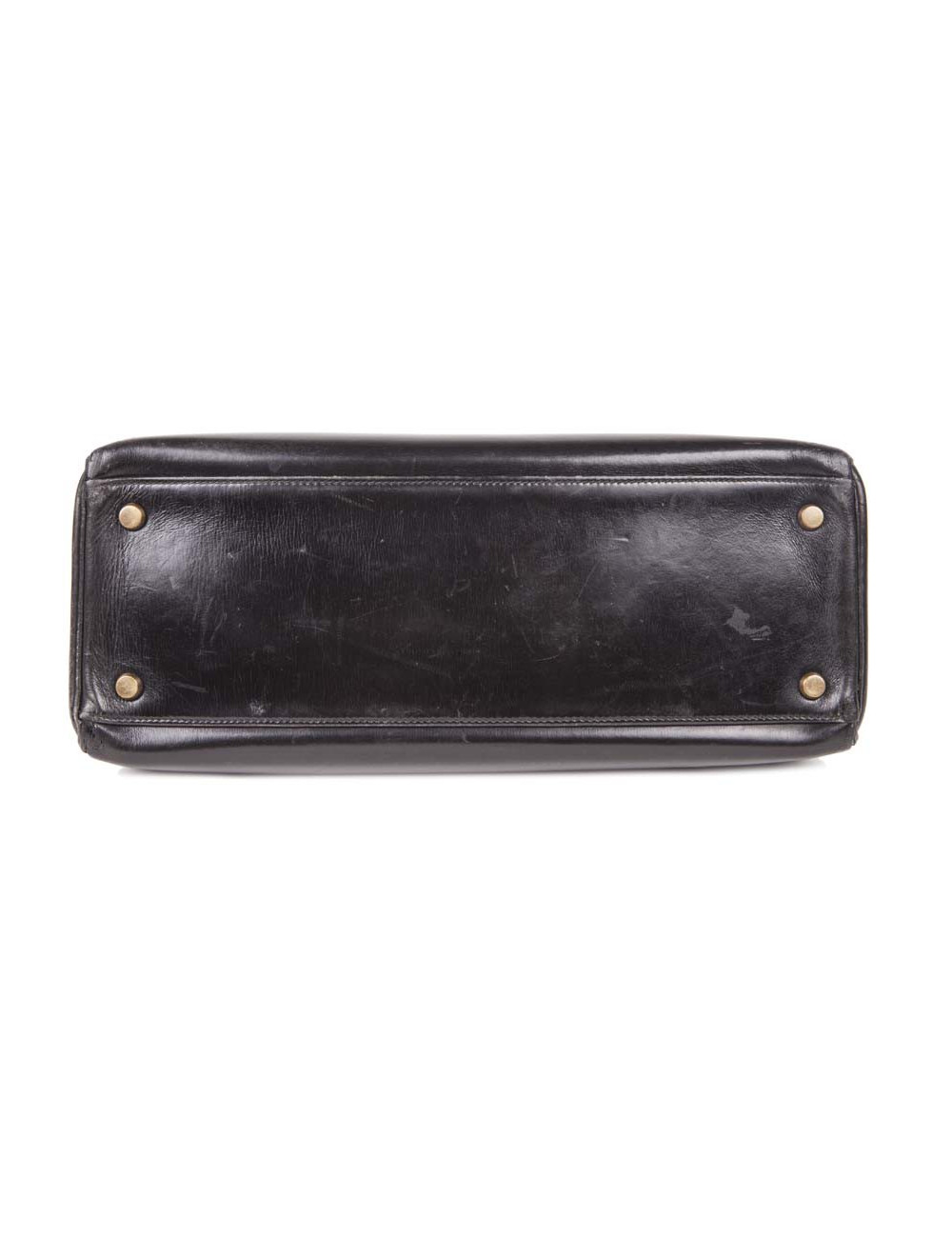 Sac Kelly 32 HERMES vintage cuir box noir