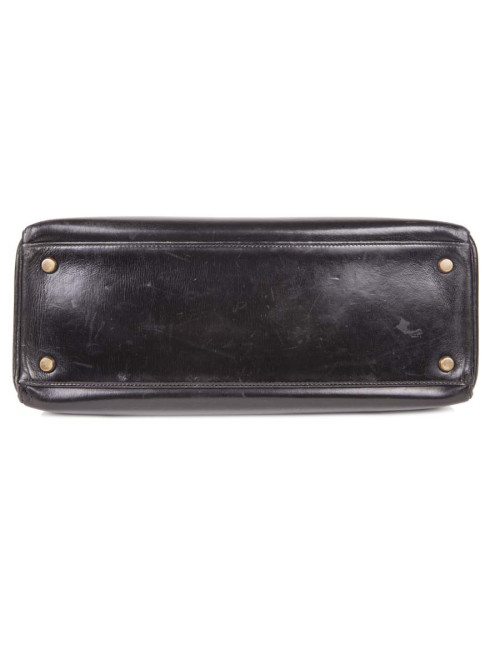 Sac Kelly 32 HERMES vintage cuir box noir