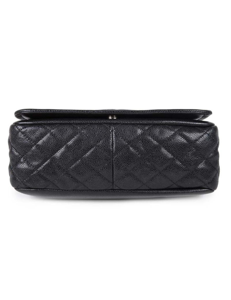 Sac CHANEL cuir grainé noir