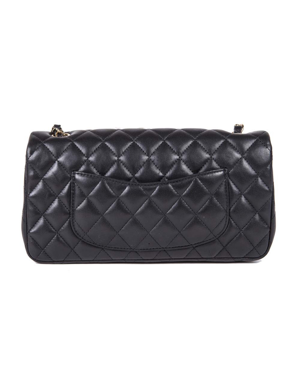 Sac CHANEL baguette cuir noir matelassé