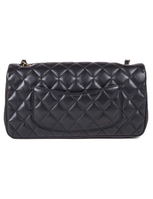 Sac CHANEL baguette cuir noir matelassé