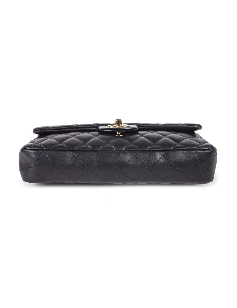 Sac CHANEL baguette cuir noir matelassé