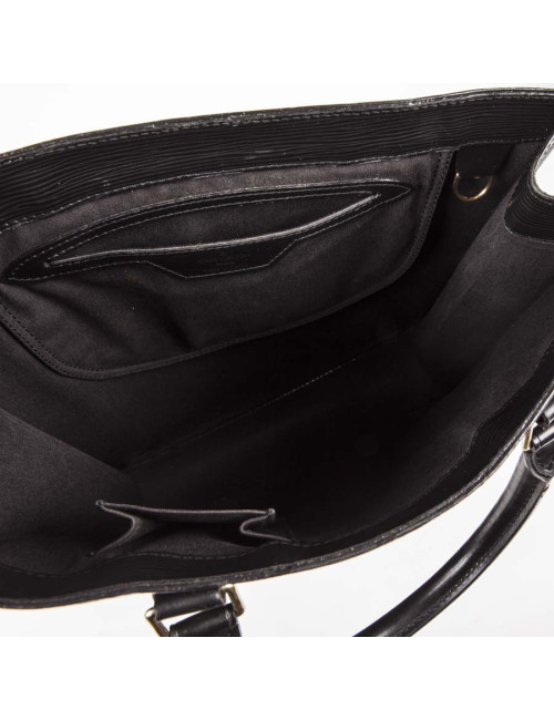 Sac cabas LOUIS VUITTON cuir épi noir