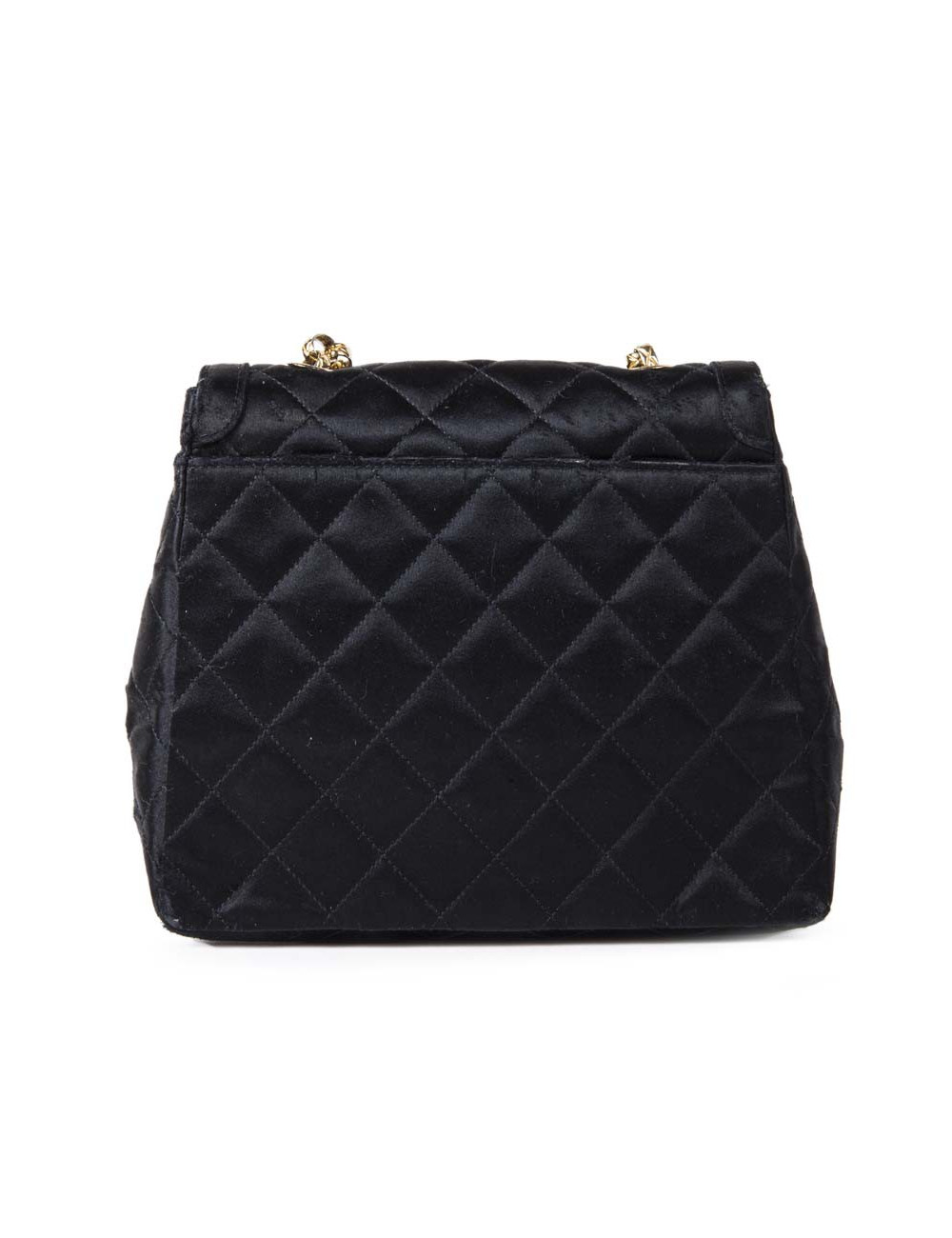 Sac du soir CHANEL en satin noir