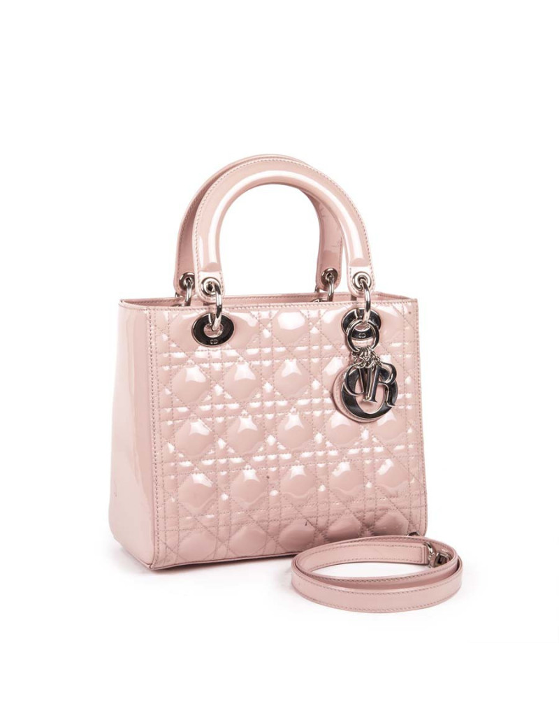 Sac Lady D CHRISTIAN DIOR verni rose