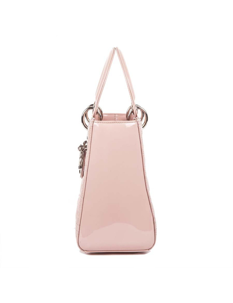 Sac Lady D CHRISTIAN DIOR verni rose