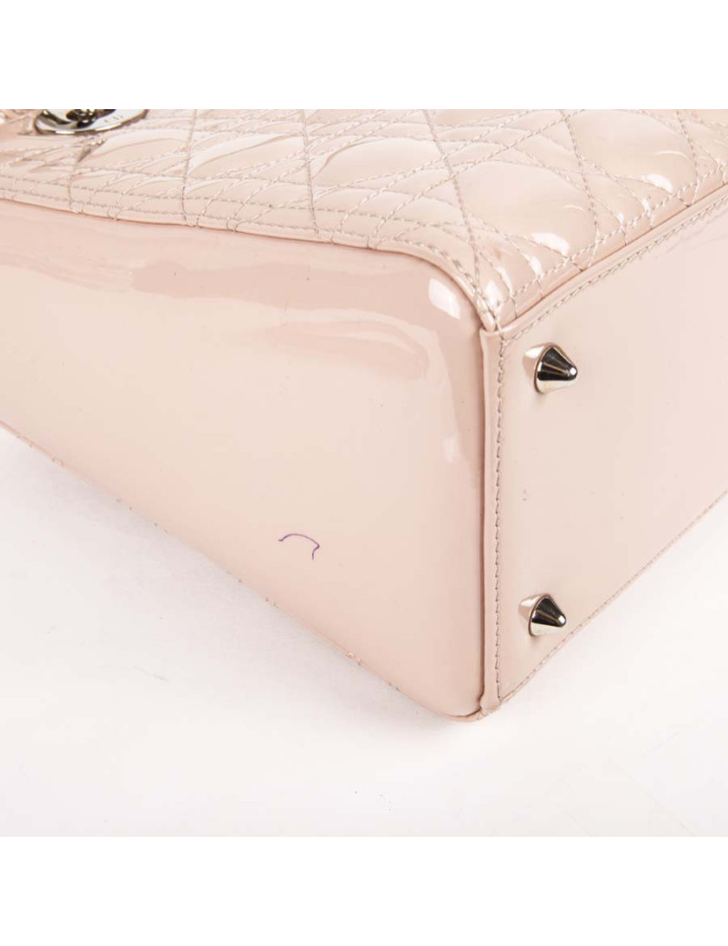 Sac Lady D CHRISTIAN DIOR verni rose