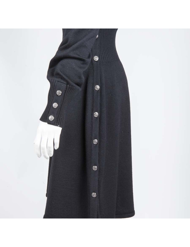 Robe CHANEL T42 en laine noire
