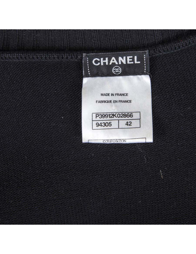 Robe CHANEL T42 en laine noire