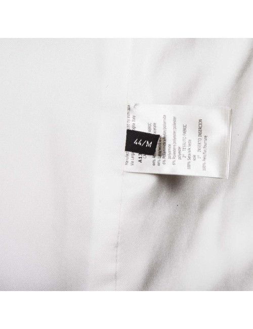 Veste GIAMBATTISTA VALLI T44it blanche col vison gris