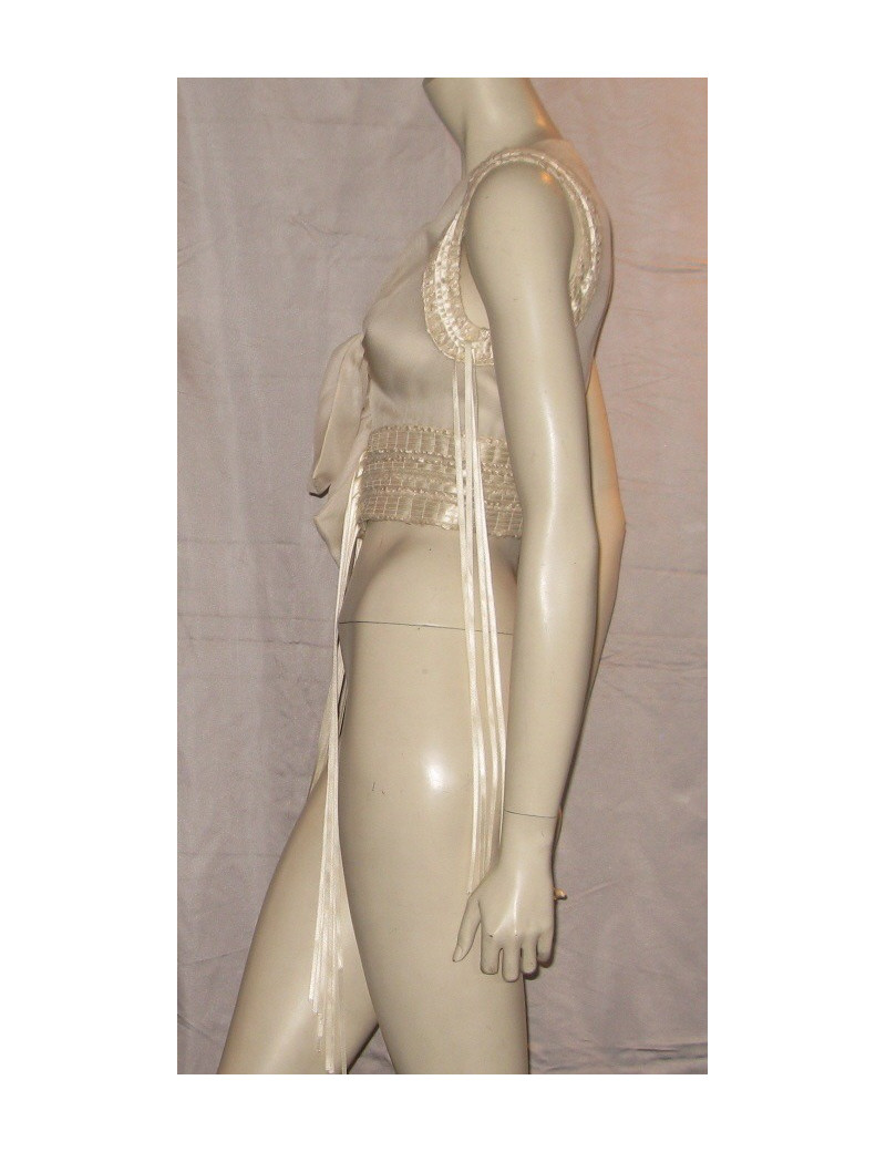 Top en soie ivoire T38 CHANEL