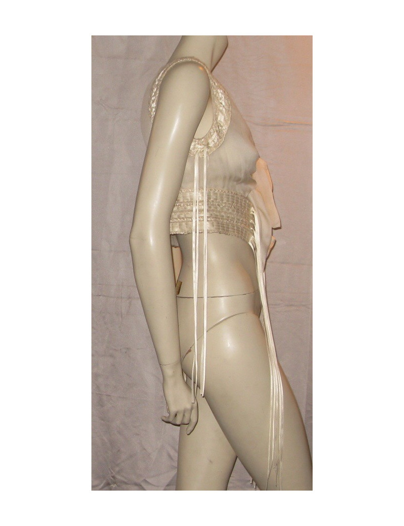 Top en soie ivoire T38 CHANEL