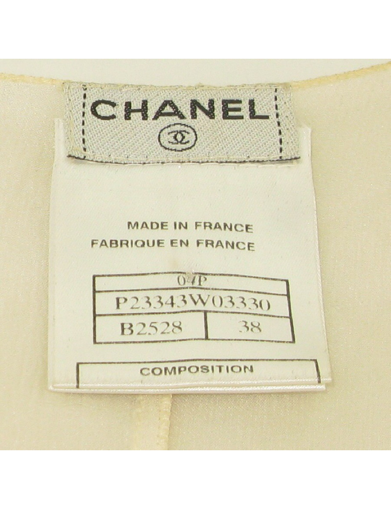 Top en soie ivoire T38 CHANEL