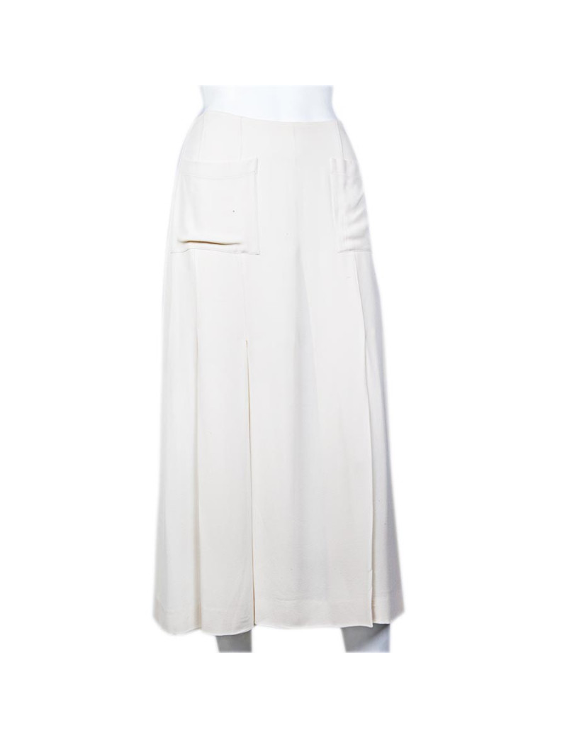 Jupe CHANEL t38 soie blanche