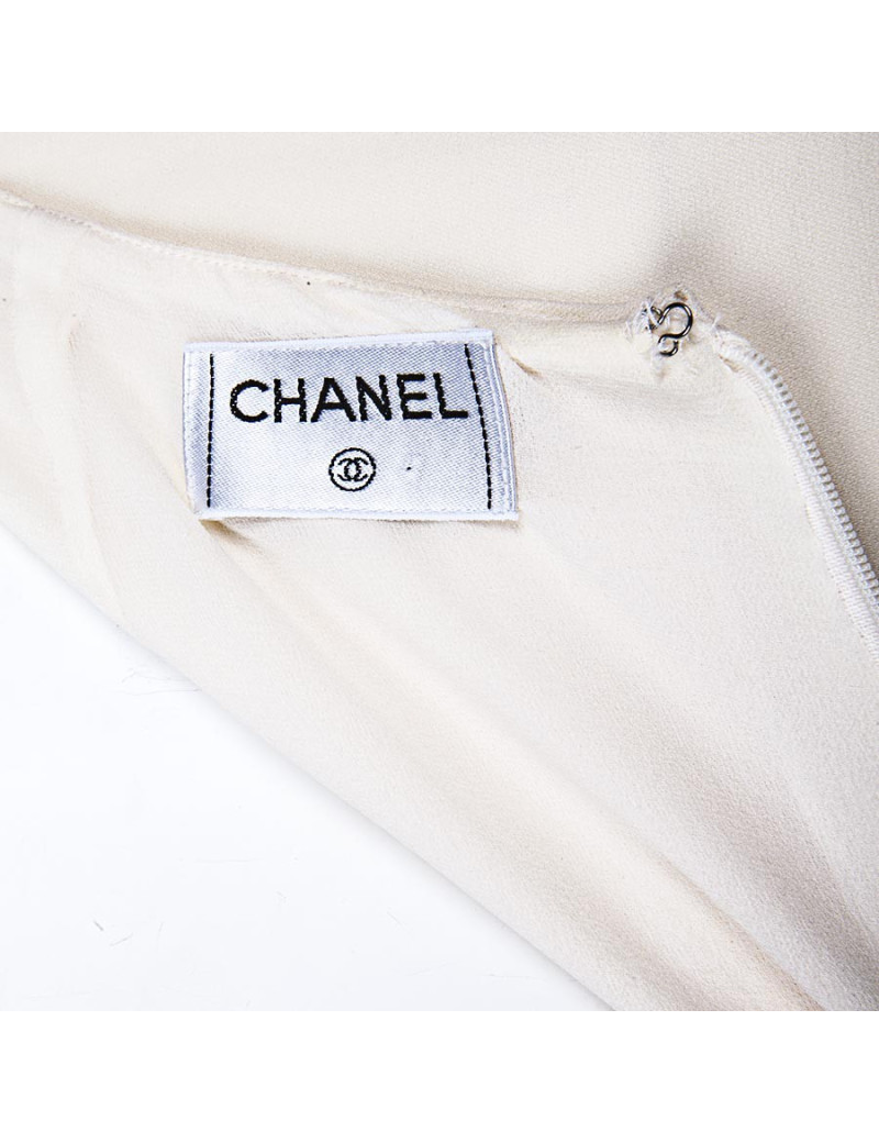 Jupe CHANEL t38fr soie écru