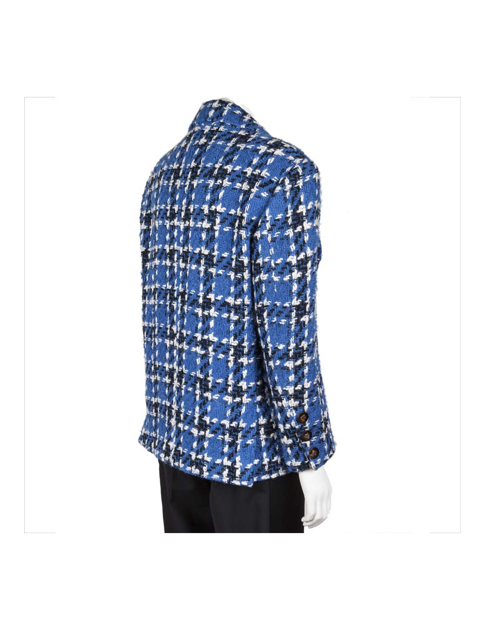 Veste CHANEL T38 FR tweed bleu  