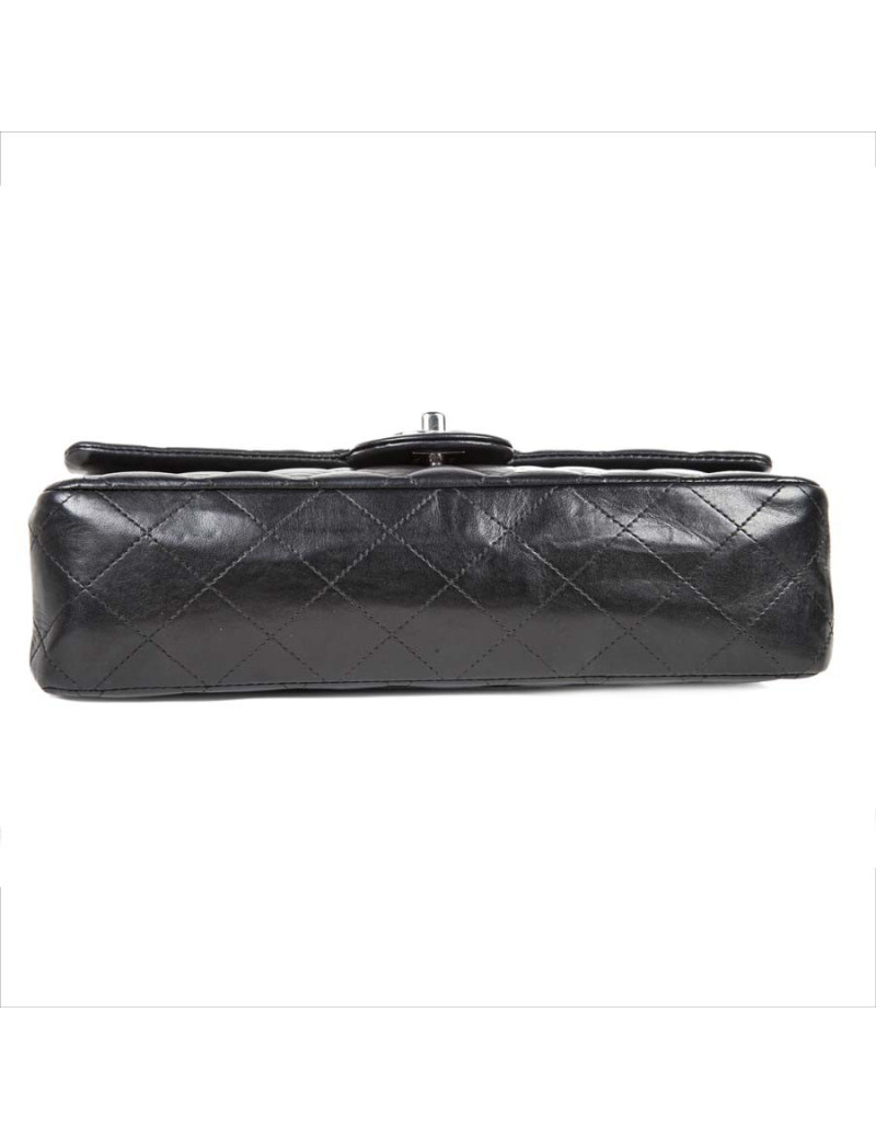 Sac Timeless CHANEL  cuir d'agneau lisse noir