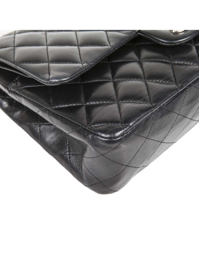 Sac Timeless CHANEL  cuir d'agneau lisse noir