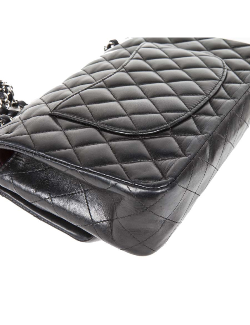 Sac Timeless CHANEL  cuir d'agneau lisse noir