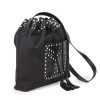  YVES SAINT LAURENT Vintage 'Y' shoulder bag in black and white fabric