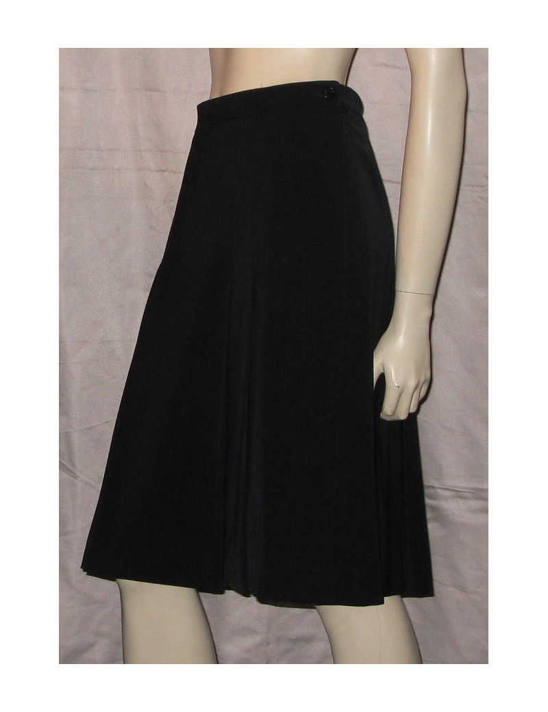 Jupe plissée bleu marine CELINE