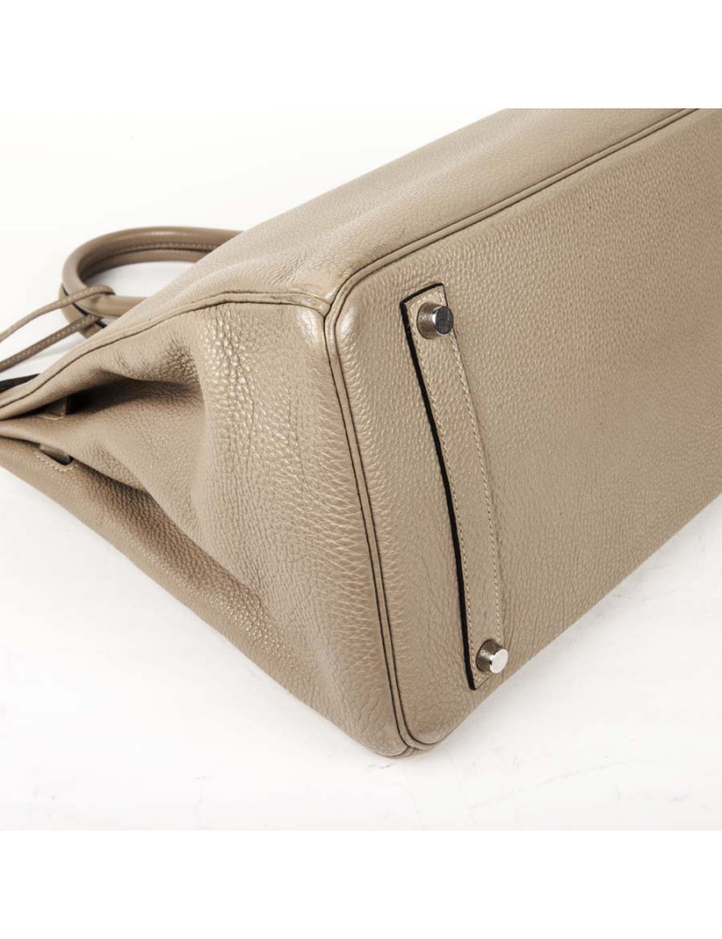 Sac Birkin 35 HERMES cuir  togo tourterelle