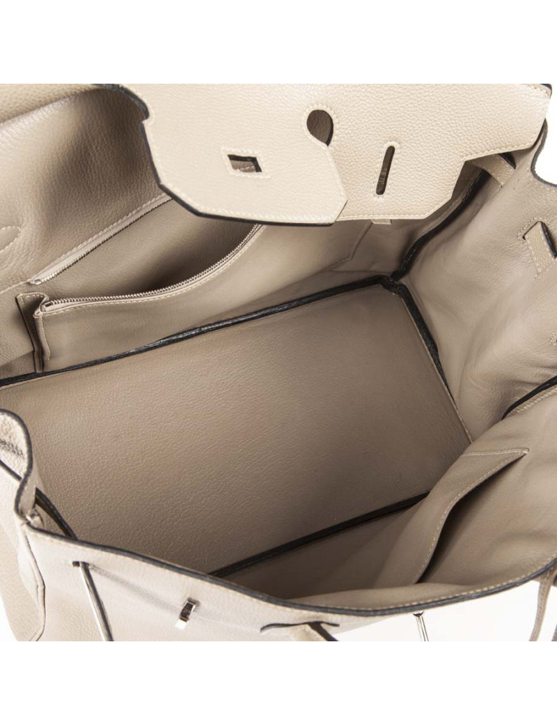Sac Birkin 35 HERMES cuir  togo tourterelle