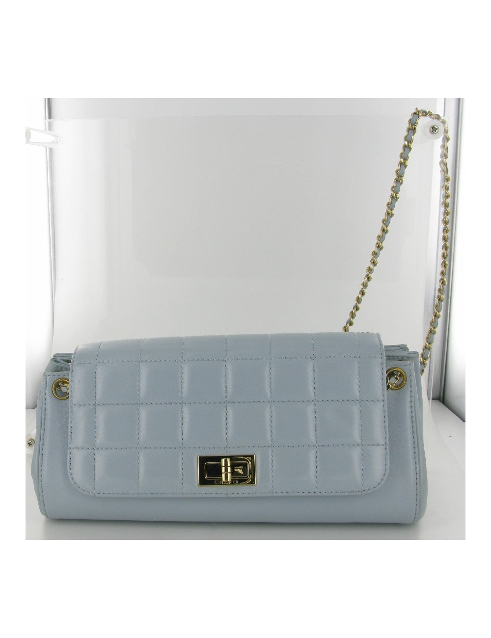 Light blue leather CHANEL bag