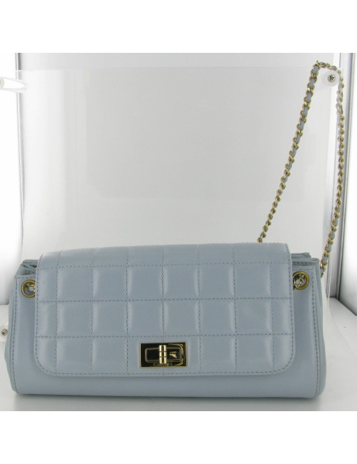 Light blue leather CHANEL bag
