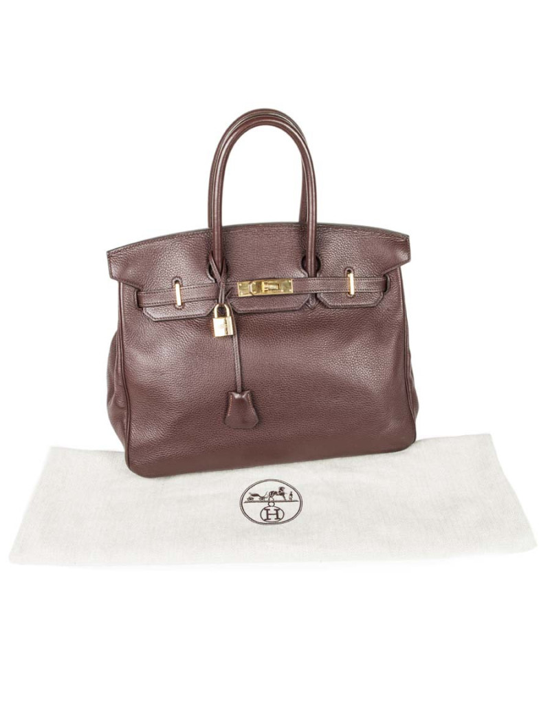 Birkin 35 HERMES cuir togo marron