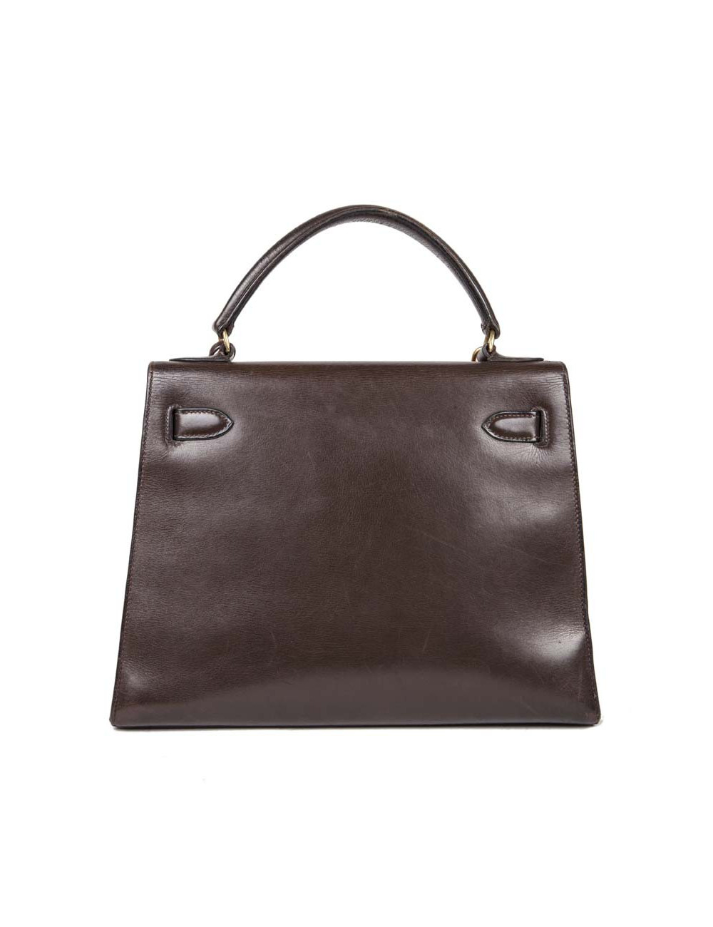 Kelly 32 HERMES cuir box marron
