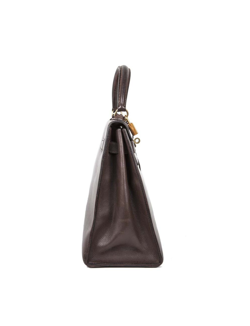 Kelly 32 HERMES cuir box marron