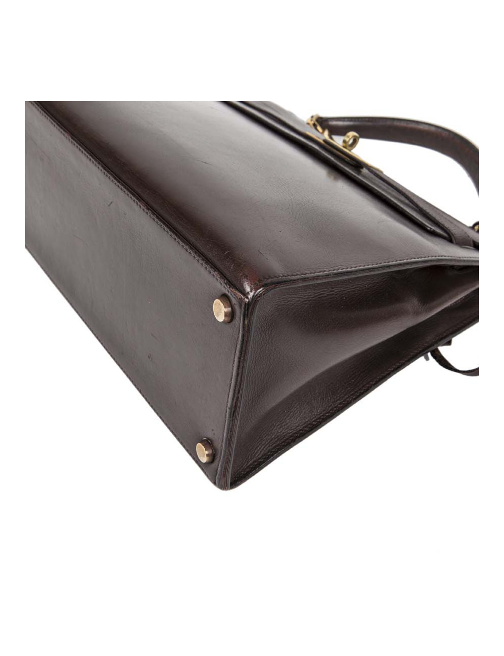 Kelly 32 HERMES cuir box marron