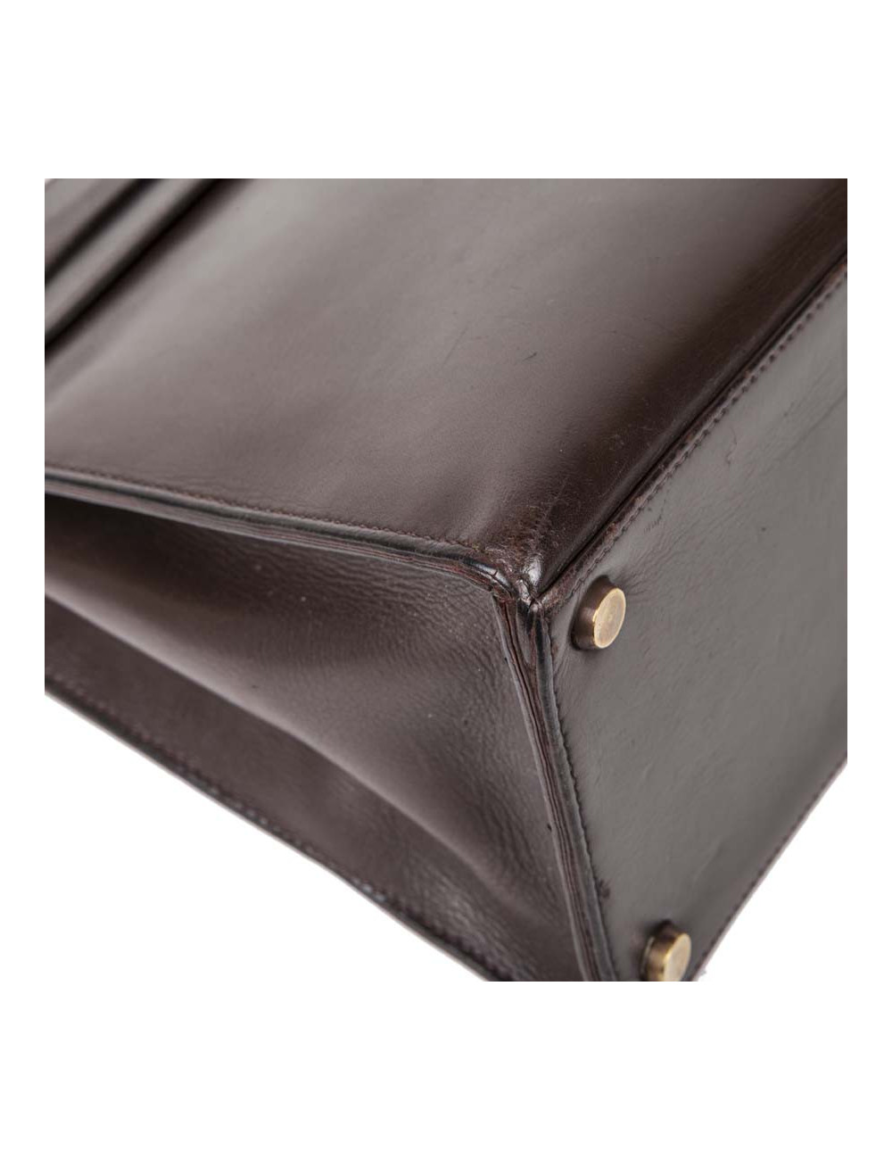 Kelly 32 HERMES cuir box marron