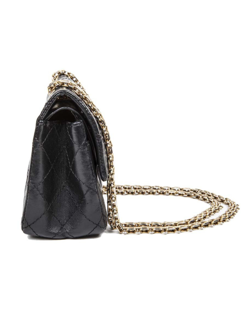 Sac CHANEL cuir grainé souple noir TM