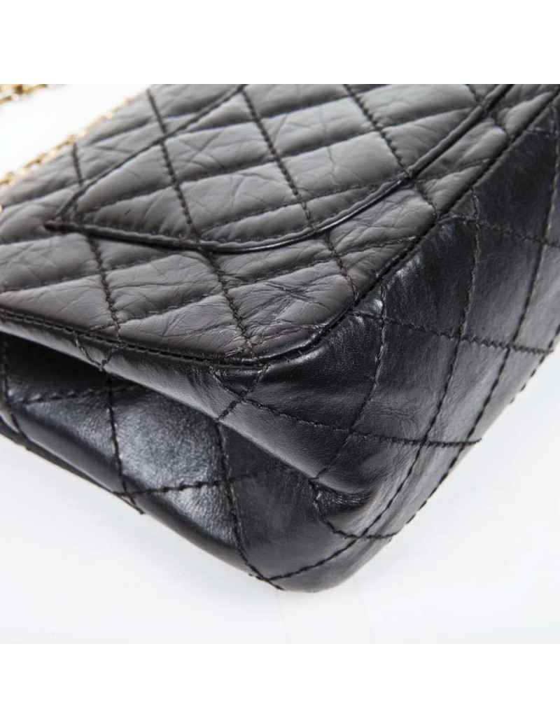 Sac CHANEL cuir grainé souple noir TM