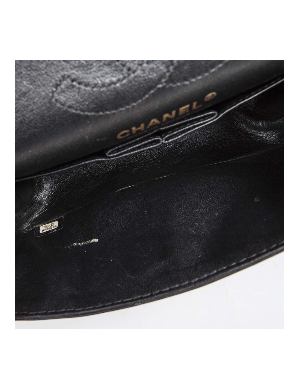 Sac CHANEL cuir vieilli souple noir TM