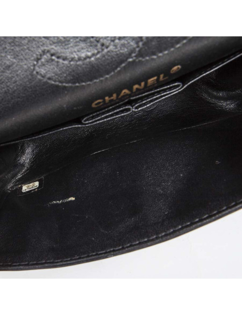 Sac CHANEL cuir vieilli souple noir TM