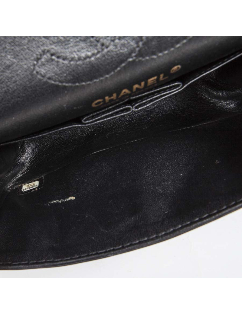 Sac CHANEL cuir grainé souple noir TM