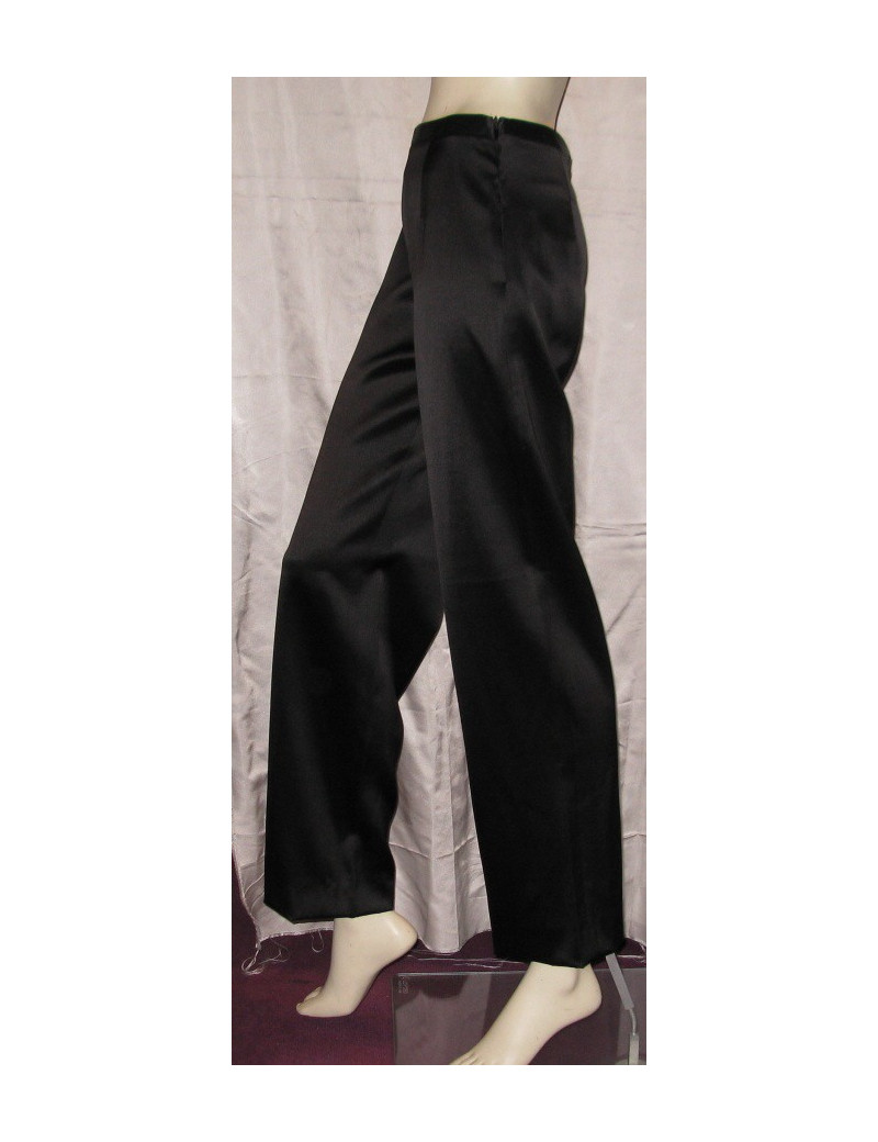 Pantalon en soie noire GIORGIO ARMANI